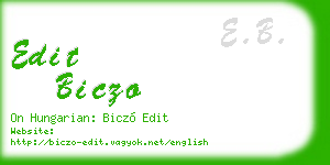 edit biczo business card